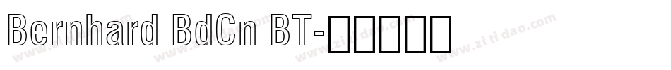 Bernhard BdCn BT字体转换